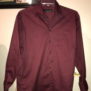 Burgundy Men’s Collar Shirt